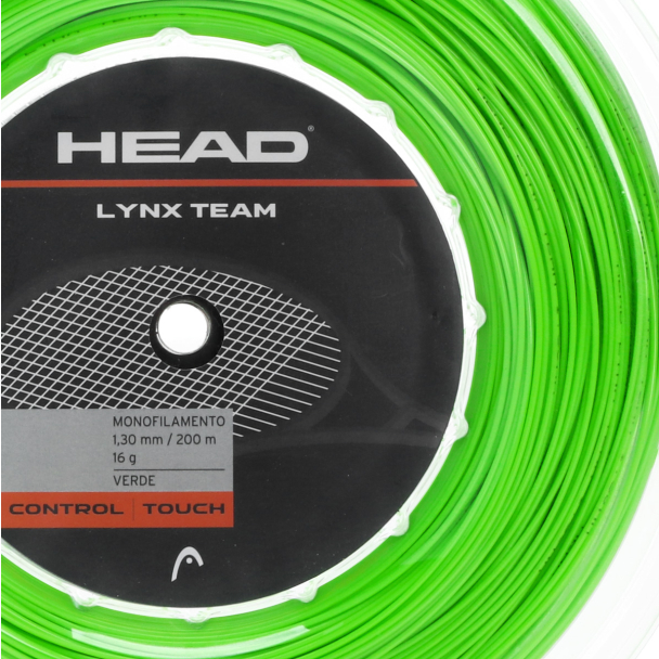 Corda Head Lynx Team Verde 16 1.30mm - Rolo com 200 Metros