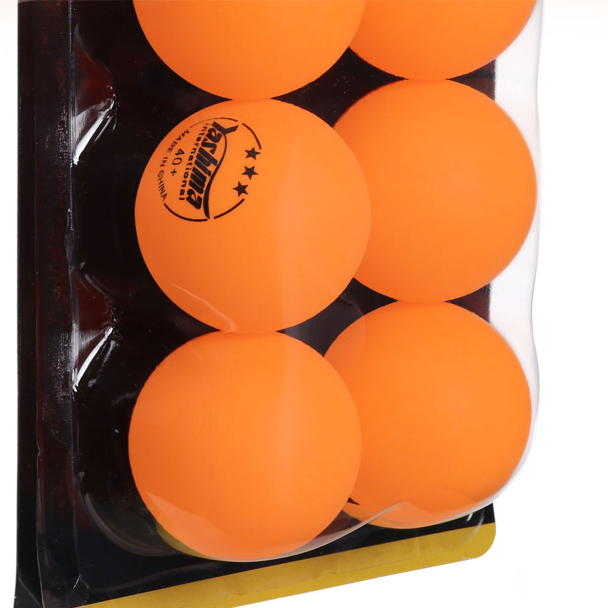 Bola de Tênis de Mesa Yashima 3 Estrelas PVC Com 06 Unidades Laranja