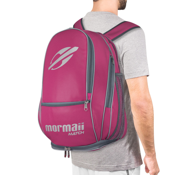 Mochila Mormaii Match Beach Tennis Rosa e Cinza