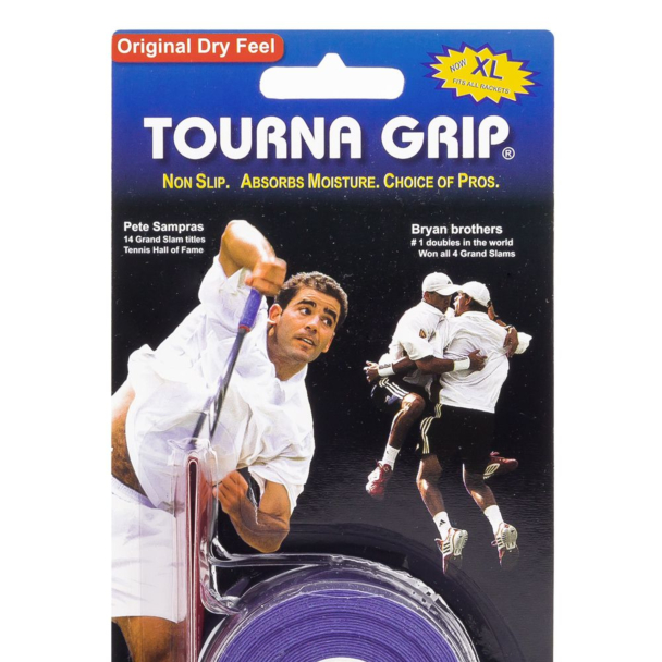 Overgrip Unique Tourna Original Sampras Azul com 03 Unidades