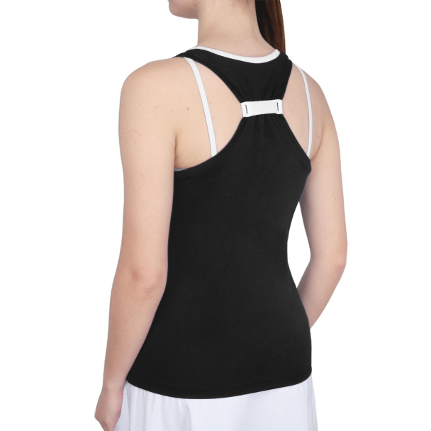 Regata Babolat Play Tank Top Preta e Branca