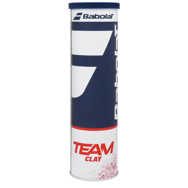 Bola de Tênis Babolat Team Clay Premium Tubo em Lata com 4 Bolas