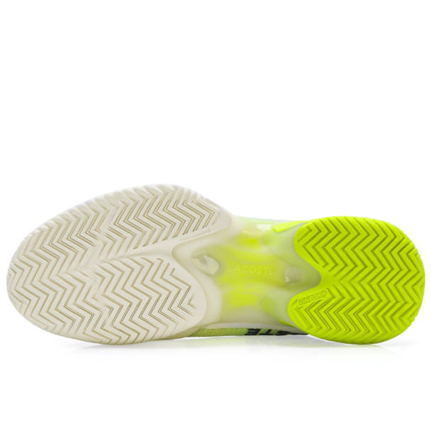 Tênis Lacoste Ag Lt23 Ultra X Daniil Medvedev - All Court - Off White e Amarelo Neon
