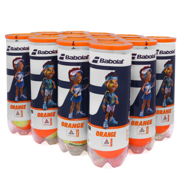 Bola Babolat Orange Tennis Stágio 2 e Beach Tennis Pack Com 12 Tubos