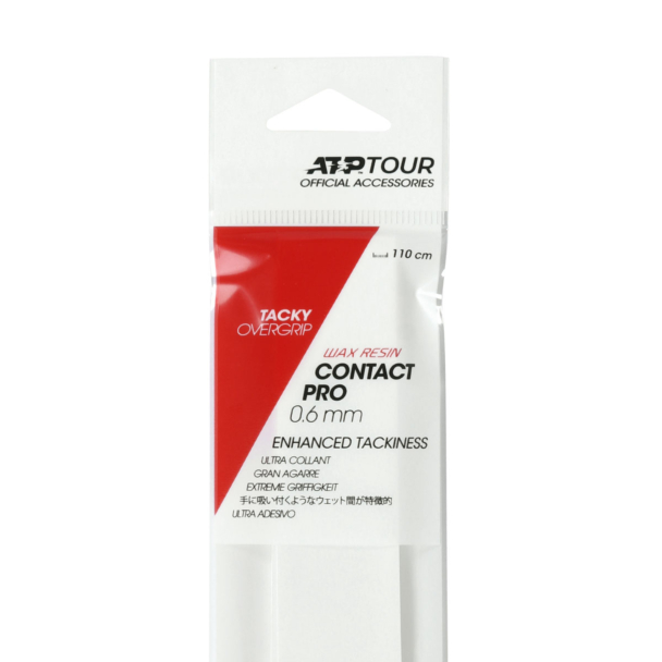 Overgrip TecniFibre Pro Contact 0.6mm Branco - Pack com 03 Unidades