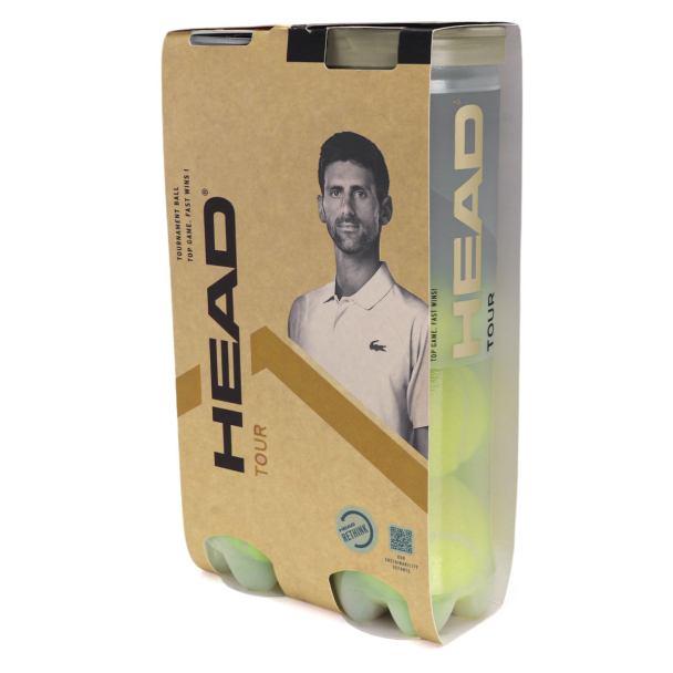 Bola de Tênis Head Tour Pack com 02 Tubos 08 Bolas