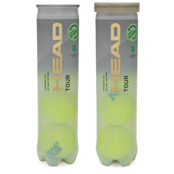 Bola de Tênis Head Tour Pack com 02 Tubos 08 Bolas