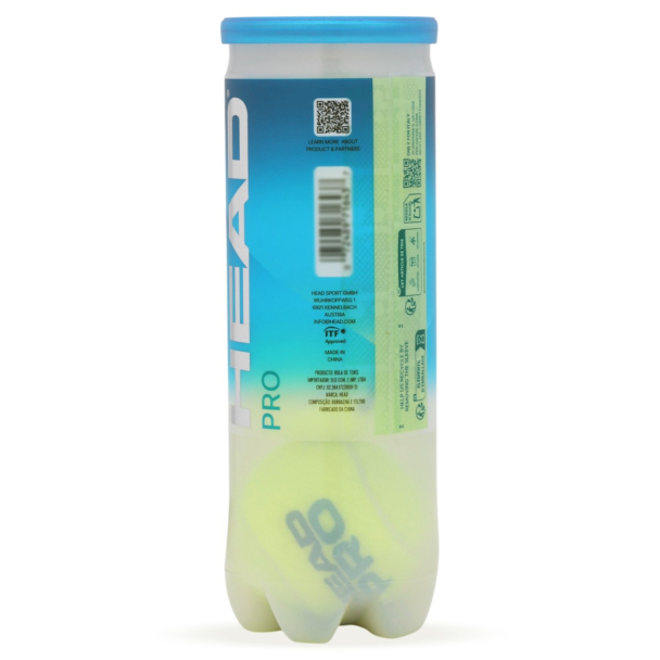 Bola de Tênis Head Pro Tubo com 03 Unidades