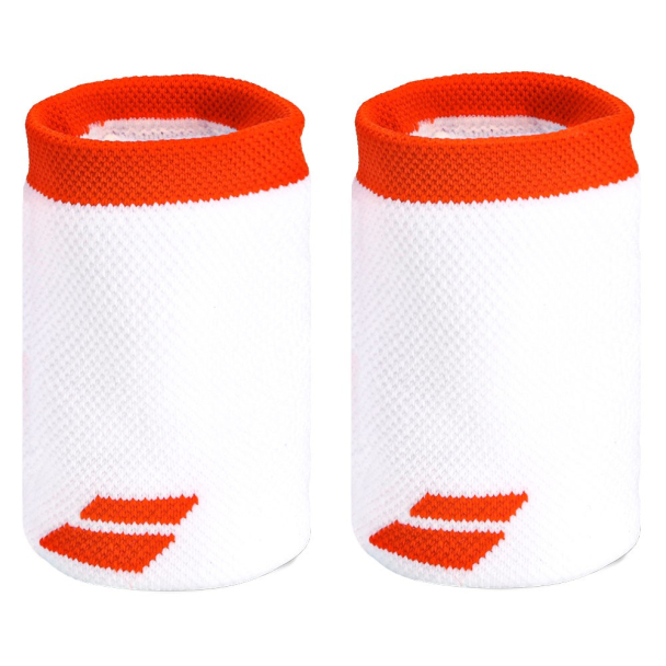 Munhequeira Babolat Logo Jumbo Longa com 02 Unidades Branca e Vermelha