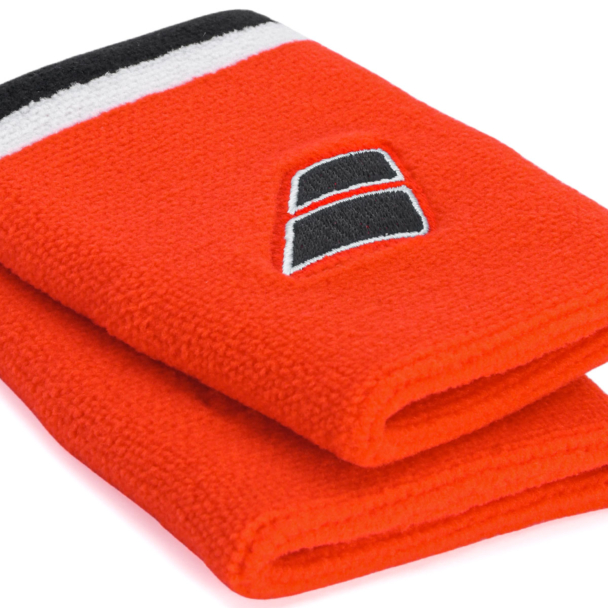 Munhequeira Babolat Jumbo Longa com 02 Unidades Laranja e Preto
