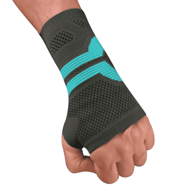 Imobilizador De Punho Esquerdo N1 Sports Linha Pro Cinza E Azul