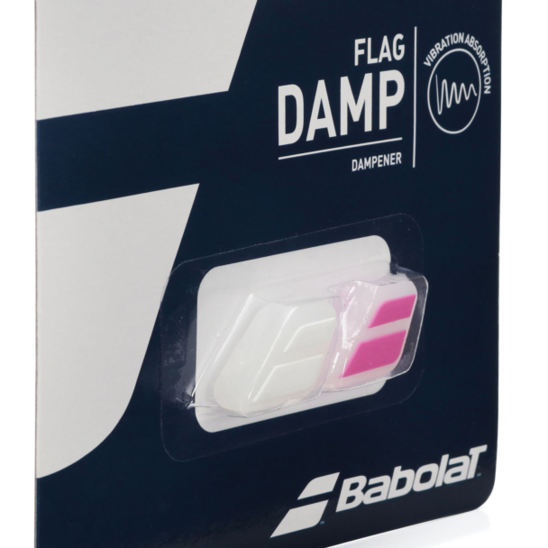 Antivibrador Babolat Flag Damp com 02 Unidades Branco e Rosa