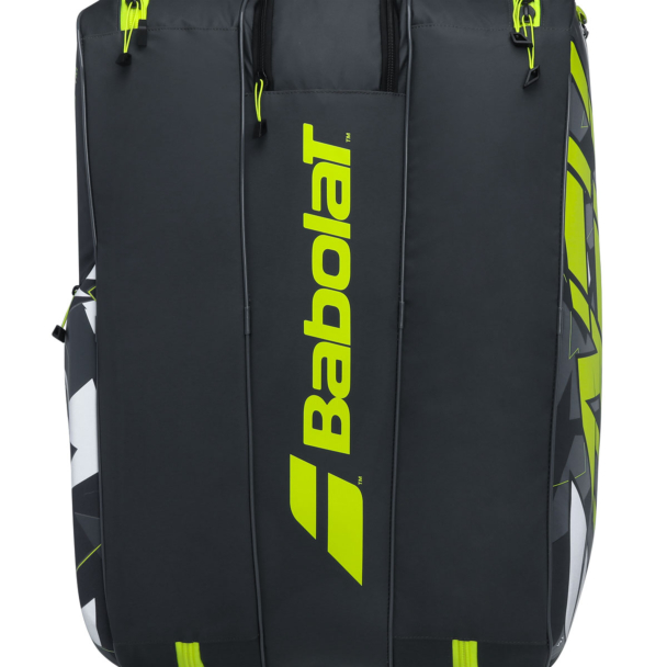 Raqueteira Babolat Pure Aero X12 Preto e Amarelo