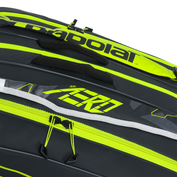 Raqueteira Babolat Pure Aero X12 Preto e Amarelo