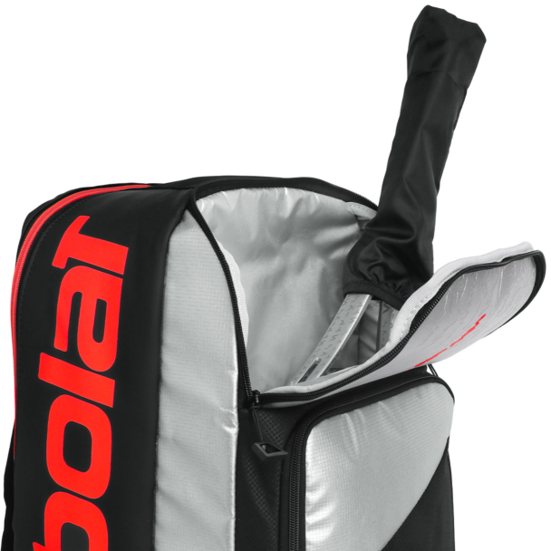 Mochila Babolat Pure Strike Cinza Laranja e Preto
