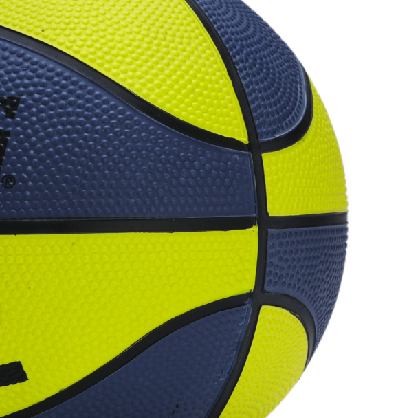 Mini Bola de Basquete Spalding Lay Up Tam 3 Azul e Amarela