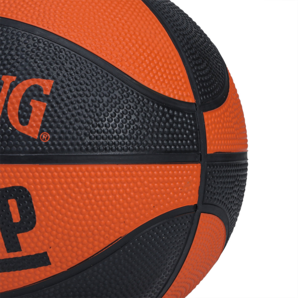 Mini Bola de Basquete Spalding Lay Up Tam 3 Preta e Laranja