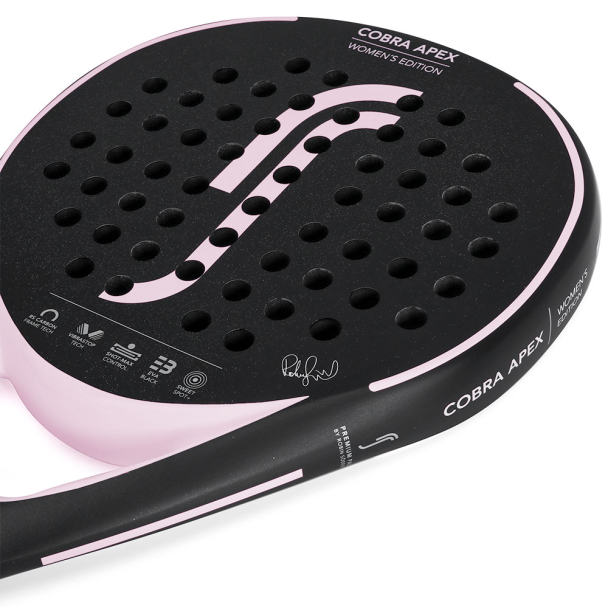 Raquete de Padel Robin Soderling Cobra Apex Women's Edition Preta e Rosa