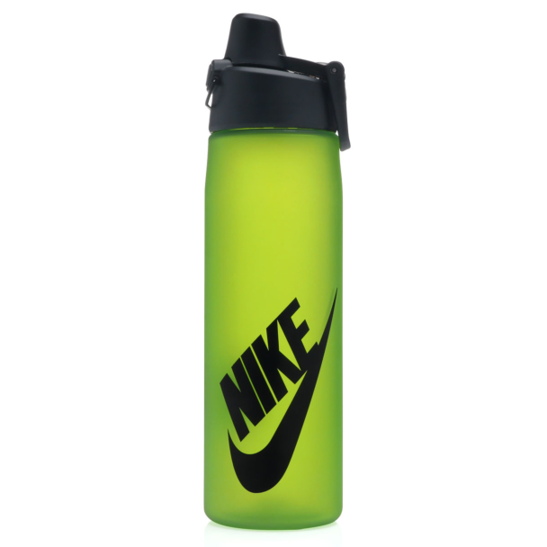 Garrafa Nike Core Hydro Flow Futura 709ml Verde e Preta