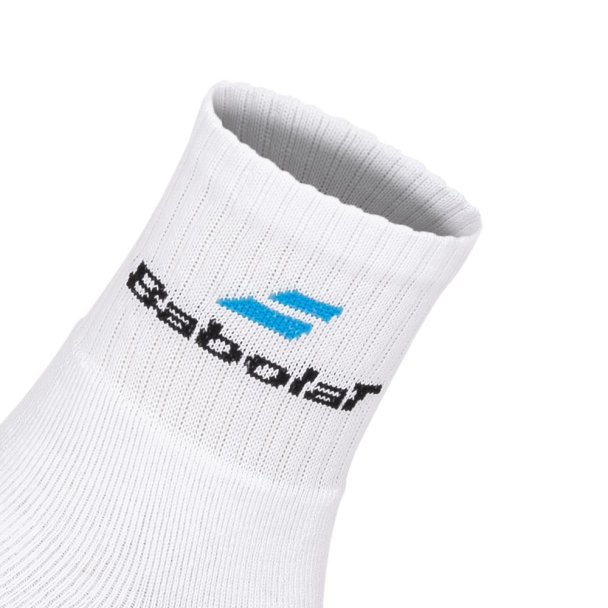 Meia Babolat BB043P Infantil 25 ao 28 - Pack com 3 Pares - Branca