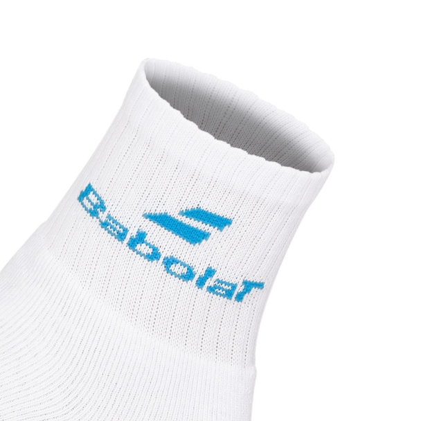 Meia Babolat BB043P Infantil 25 ao 28 - Pack com 3 Pares - Branca