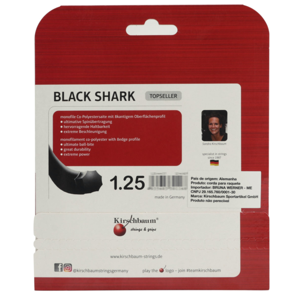 Corda Kirschbaum Black Shark 17L 1.25mm Set Individual Preto