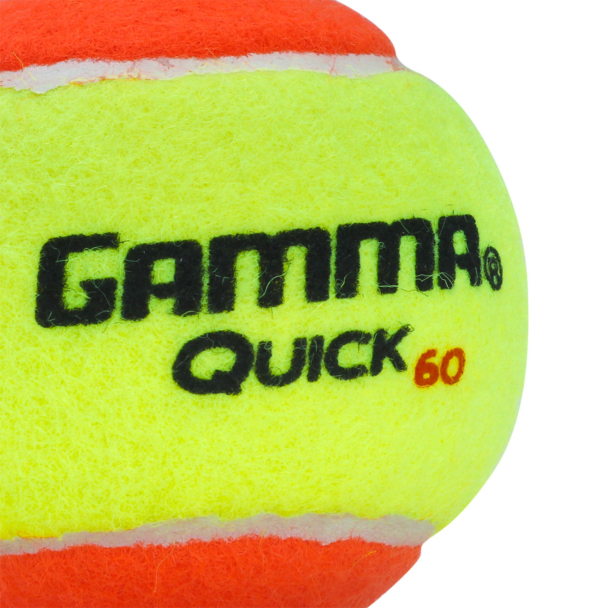 Bola de Tênis e Beach Tennis Gamma Quick Kids Pacote com 03 Bolas