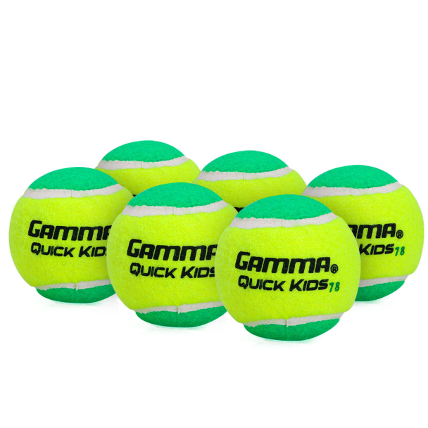 Bola de Tênis Gamma Quick Kids Stage 1 Pack com 6 Bolas