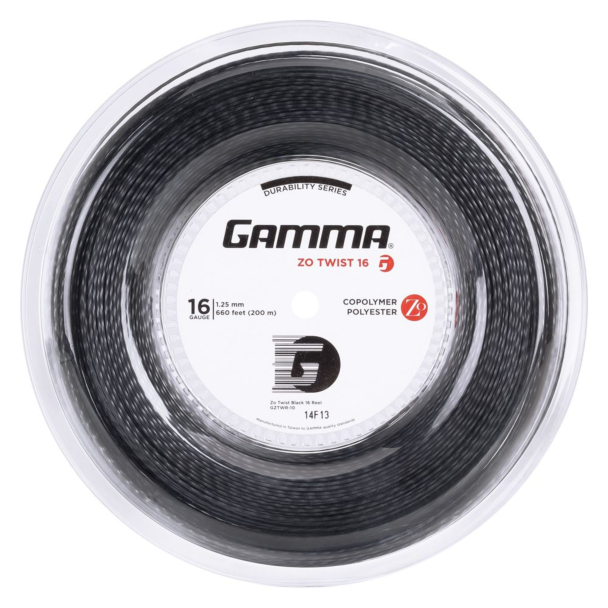 Corda Gamma Twist 16L 1.25mm Preta Rolo com 200 metros - PróSpin
