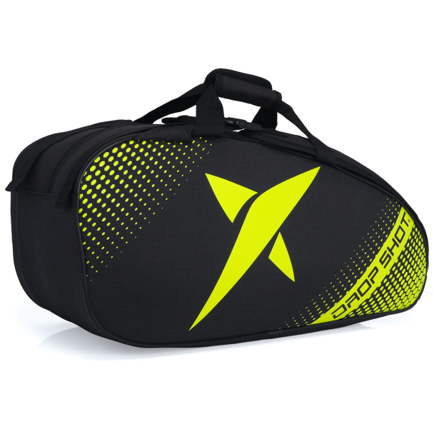 Raqueteira Drop Shot Essential 2.3 Beach e Padel Preta e Amarela