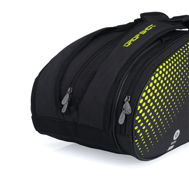 Raqueteira Drop Shot Essential 2.3 Beach e Padel Preta e Amarela
