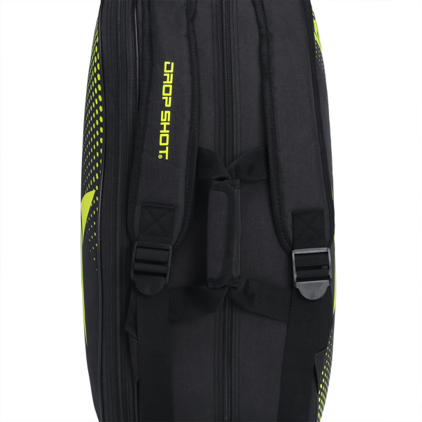 Raqueteira Drop Shot Essential 2.3 Beach e Padel Preta e Amarela