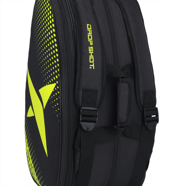 Raqueteira Drop Shot Essential 2.3 Beach e Padel Preta e Amarela