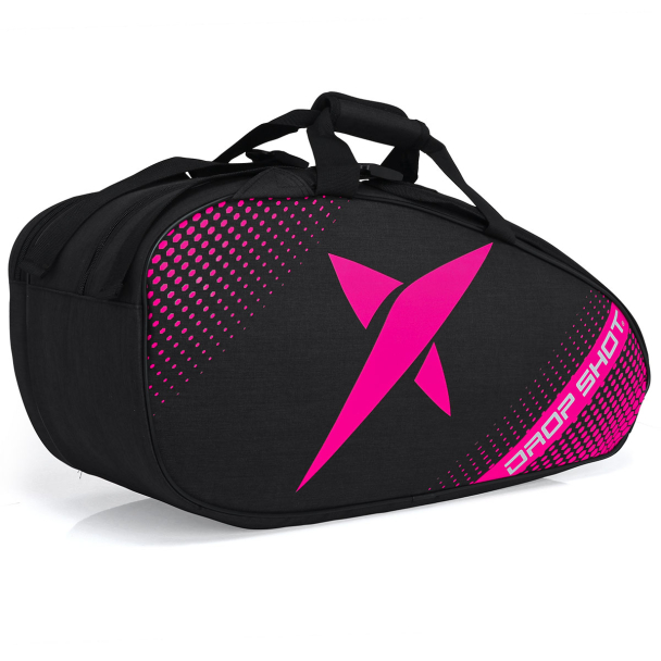 Raqueteira Drop Shot Essential 2.3 Beach e Padel Preta e Rosa