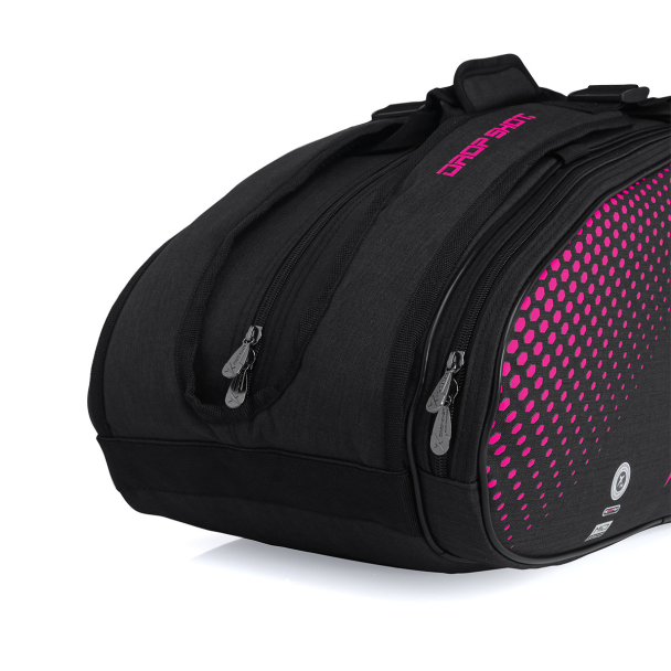 Raqueteira Drop Shot Essential 2.3 Beach e Padel Preta e Rosa