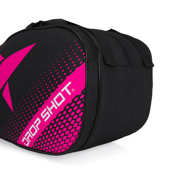 Raqueteira Drop Shot Essential 2.3 Beach e Padel Preta e Rosa