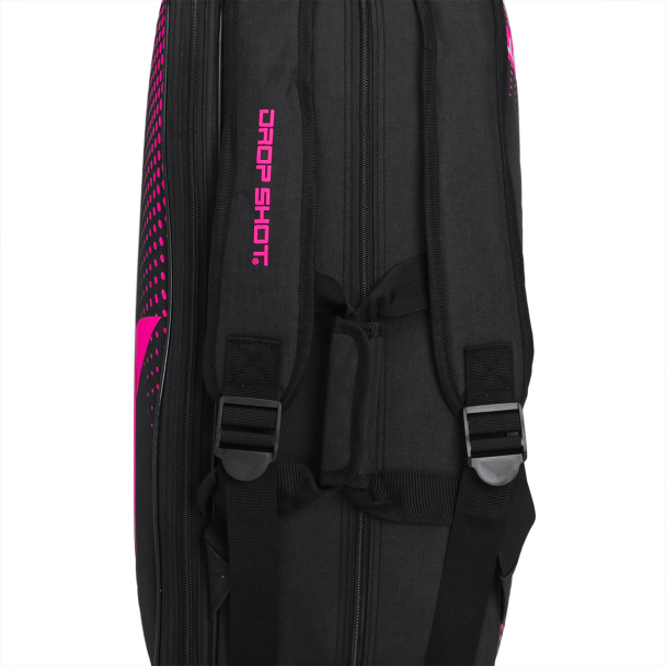 Raqueteira Drop Shot Essential 2.3 Beach e Padel Preta e Rosa