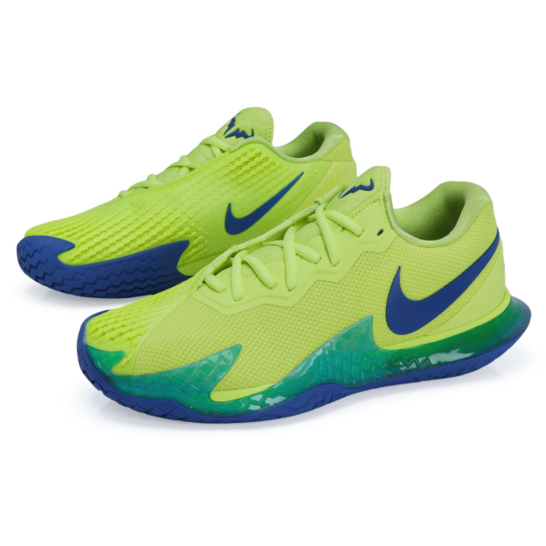Tênis Nike Zoom Vapor Cage 4 Rafa - Quadra Rápida - Limão e Azul
