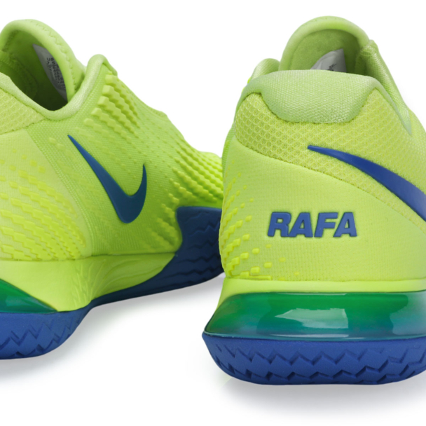 Tênis Nike Zoom Vapor Cage 4 Rafa - Quadra Rápida - Limão e Azul