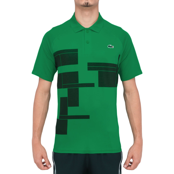 Camisa Polo Lacoste Tennis Novak Djokovic Regular Fit Player Verde