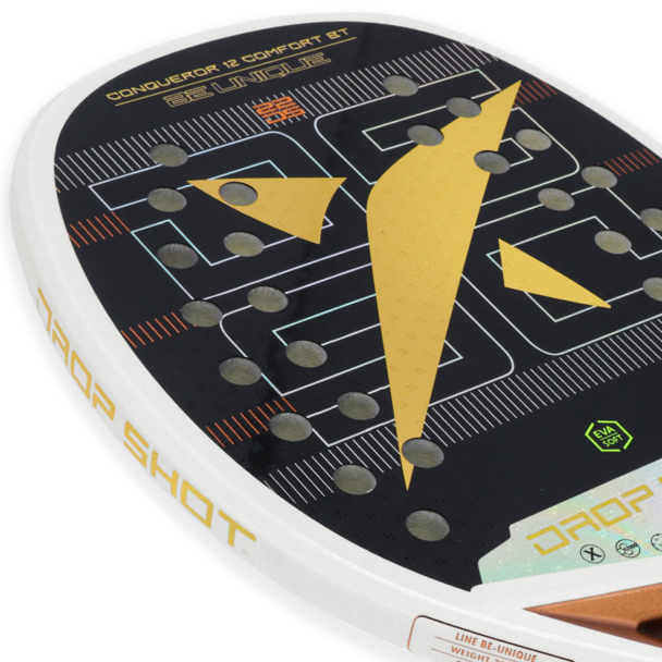 Raquete de Beach Tennis Drop Shot Conqueror 12 Comfort - ProSpin Raquete de Beach Tennis Drop Shot Conqueror 12 Comfort - ProSpin