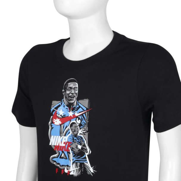 Camiseta Nike França Mbape Player Infantil Preta