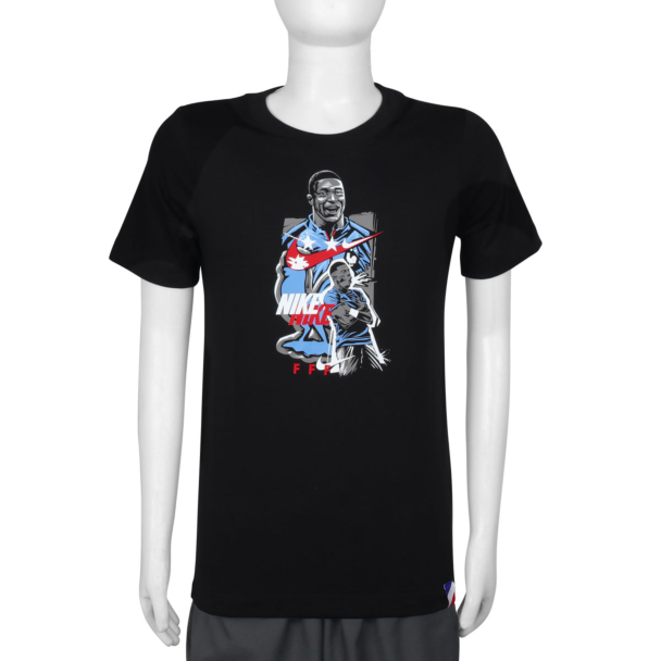 Camiseta Nike França Mbape Player Infantil Preta