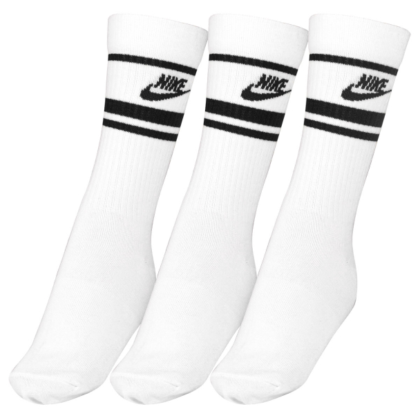Meia Nike Sportswear Everyday Essential 34 ao 38 - Pack com 03 Pares - Branca e Preta