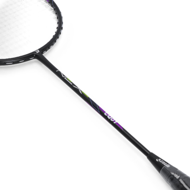 Raquete de Badminton DHS Nex CQ01BA Super Light Carbon Series Preta e Roxo