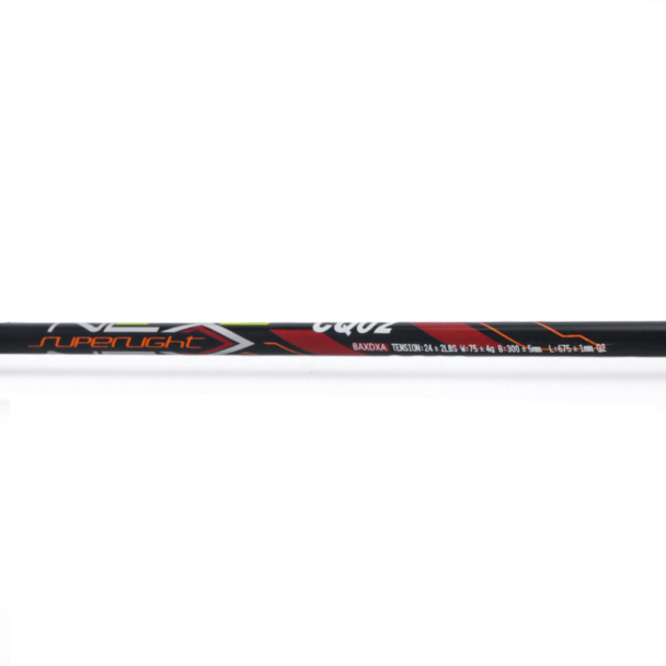 Raquete de Badminton DHS Nex CQ02BA Super Light Carbon Series Preta e Vermelha