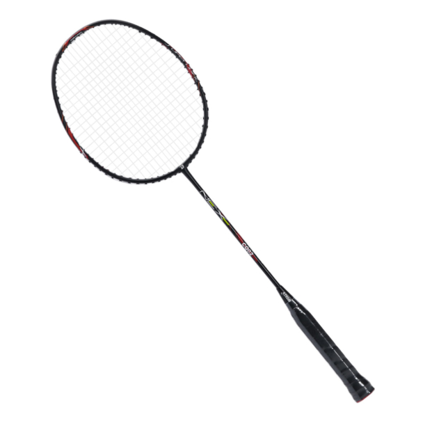 Raquete de Badminton DHS Nex CQ02BA Super Light Carbon Series Preta e Vermelha