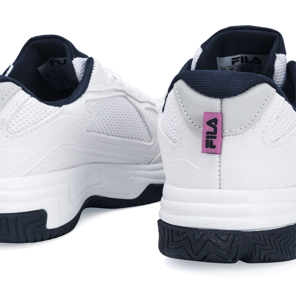 Tênis Fila Lugano 7.0 - All Court - Branco Marinho e Vermelho