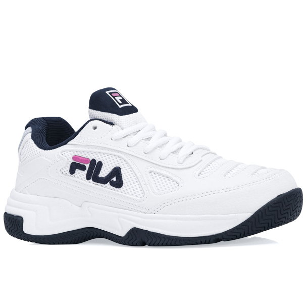 Tênis Fila Lugano 7.0 - All Court - Branco Marinho e Vermelho