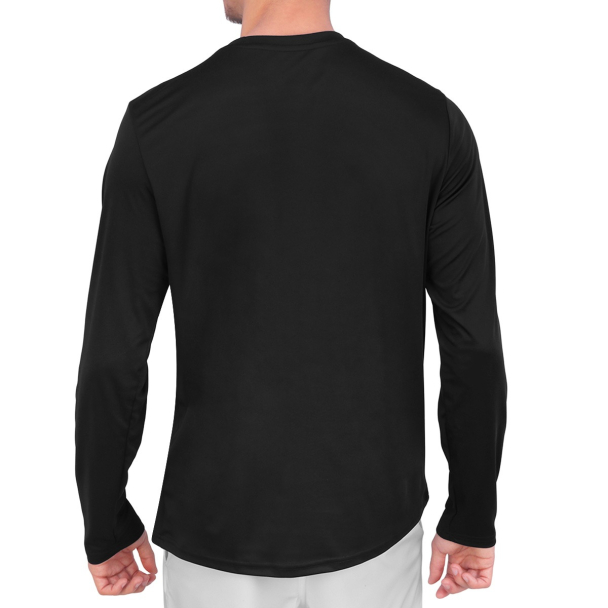 Camisa Fila Manga Longa Basic Sports Preto e Prata